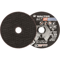 Walter Technologies Pour Surface 11L263 Meule &agrave; tronçonner Zip, 2-1/2" x 1/16", Arbre de 3/8", Type 1, 30350 Tr/min
