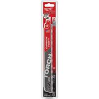 Milwaukee 48-00-5302 Lame de scie Torch Sawzall, Carbure, 7 Dents par pouce, 9" lo x 1" la