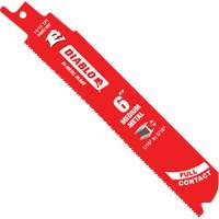 Diablo DS0614BF5C Lame de scie alternative de s&eacute;rie moyenne pour le m&eacute;tal, Bim&eacute;tal, 14-18 Dents par pouce, 6" lo x 1" la