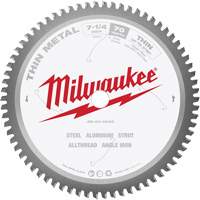Milwaukee 48-40-4240 Lame de scie circulaire, 7-1/4", 70 dents, Pour M&eacute;tal