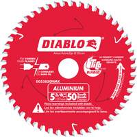 Diablo D053850NMX Aluminum Cutting Circular Saw Blade, 5-3/8", 50 Teeth, Plastic/Fibreglass/Non-Ferrous Use