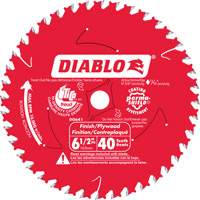 Diablo D0641A Lame de scie circulaire pour finition des boiseries, 6-1/2", 40 dents, Pour Stratifi&eacute;/Bois