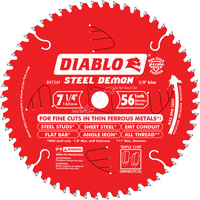 Diablo D0756F Scie circulaire au carbure, 7-1/4", 56 dents, Pour M&eacute;tal