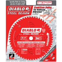 Diablo D0756F Scie circulaire au carbure, 7-1/4", 56 dents, Pour M&eacute;tal