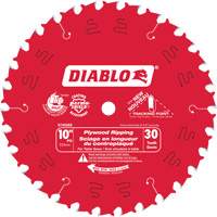 Diablo D1030X Plywood Ripping Circular Saw Blade, 10", 30 Teeth, Wood Use