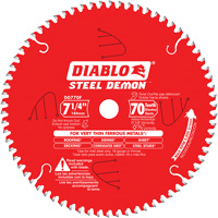 Diablo D0770FA Lame de scie &agrave; d&eacute;couper Steel Demon, 7-1/4", 70 dents, Pour M&eacute;tal