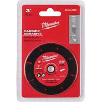 Milwaukee 49-94-3005 Lame abrasive au carbure, 3" x Arbre de 3/8", Carbure de silicium, 20 000 Tr/min