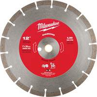 Milwaukee 49-93-7035 Lame de scie circulaire &agrave; diamant segment&eacute;e XC406, 12", Pour B&eacute;ton