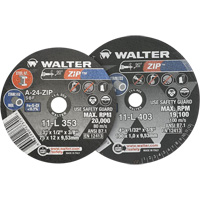 Walter Technologies Pour Surface 11L203 Meule &agrave; tronçonner Zip, 2" x 1/32", Arbre de 3/8", Type 1, 30600 Tr/min