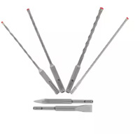 Diablo DMAPL9930-S6 Rebar Demon SDS-Plus 4-Cutter Full Carbide Head Hammer Drill Bit & Chisel Set, 6 Pieces, Carbide