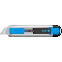 Martor 52500110.02 Secunorm 525 Retractable Safety Knife with Blunt Tip Blade, 18 mm, Aluminum Handle