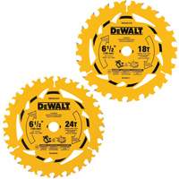 DEWALT DWA2612CMB Circular Saw Blade Combo Pack, 6-1/2", 18/24 Teeth, Wood Use