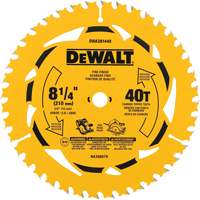 DEWALT DWA281440 Cross Cutting Circular Saw Blade, 8-1/4", 40 Teeth, Wood Use