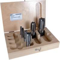 Walter Technologies Pour Surface 353768 Jeu de tarauds pour tuyau conique 3180 1/8" - 1" NPT 6 mcx, Droit, Acier rapide