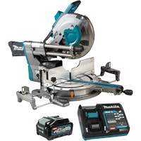 Makita LS003GM102 40Vmax XGT Brushless 12" Dual Compound Mitre Saw w/AWS, 4.0Ah x1 Kit
