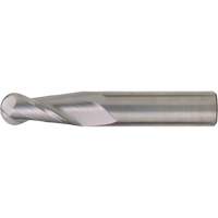Walter Surface Technologies C60938 Ball Nose Single End General Purpose End Mill, 1/4" Dia., 4" L, 2 Flutes, 1/4" Shank, Carbide