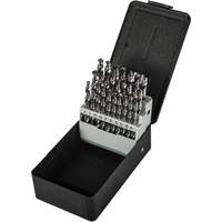 Precision 5995593 Jeu de forets s&eacute;rie courte combin&eacute;s robustes, 26 morceaux, Acier rapide