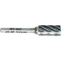 JET 533605 A5-NF JET-KUT&reg; Cylindrical Shape Bur for Aluminum/Non-ferrous Materials, 1/2" Dia., 1/4" Shank