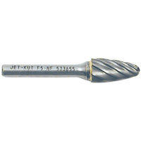 JET 533655 F5-NF 1/4" Round Nose Shape Bur for Aluminum/Non-Ferrous Materials, 1/2" Dia.