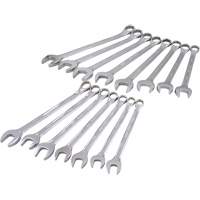 Gray Tools MC215 Mirror Chrome Wrench Set, Combination, 15 Pieces, Metric
