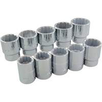 Gray Tools 45110 Jeu de douilles SAE, 10 Mcx, Prise de 3/4"