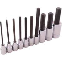 Gray Tools 25610 SAE Hex Head Socket Set, Hex, 1/2"/3/8" Drive, 10 Pcs