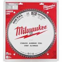 Milwaukee 48-40-4505 Lames de scie circulaire Endurance, 14", 72 dents, Pour M&eacute;tal