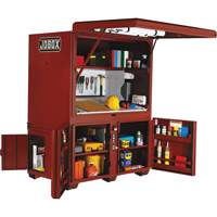 Jobox By Crescent 1-674990 Field Office Jobsite Box, 63" W x 42" D x 80" H, Steel, Red