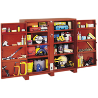 Jobsite Shelf Cabinet, Steel, 47.5 Cubic Feet, Red TEP168 | TENAQUIP