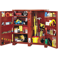 Jobox By Crescent 1-697990 Armoire &agrave; tablettes Jobsite, Acier, 47,5 pi³, Rouge