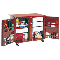 Jobox By Crescent 678990 &eacute;tabli roulant, 49-7/8" la x 40-5/8" h x 26-7/8" p, Capacit&eacute; de 24,6 pi³