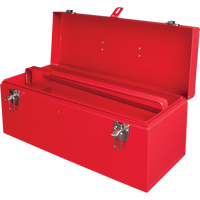 Aurora Tools TEP336 ATB100 Portable Tool Box with Metal Tool Tray, 8-3/4" D x 21" W x 9" H, Red
