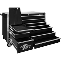 EX Professional Series Rolling Tool Cabinet, 11 Drawers, 55" W x 30" D x 46-3/8" H, Black  TEP618 | TENAQUIP