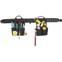 Kuny's EL1609 20 Pocket Tool Belt Combo, Polyester, Black