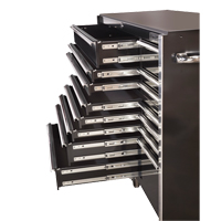 RX Series Rolling Tool Cabinet, 12 Drawers, 55" W x 25" D x 46" H, Black  TEQ500 | TENAQUIP