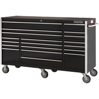 RX Series Rolling Tool Cabinet, 19 Drawers, 72" W x 25" D x 47" H, Black  TEQ505 | TENAQUIP