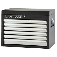 Gray Tools 99806SB Top Chest - 6 Drawers, 26" W, 6 Drawers, Black