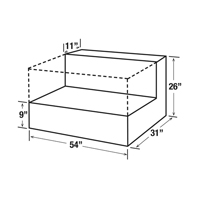 Jobox By Crescent 484002 Steel Fuel Transfer Tank, Steel, 100 Gal. Capacity, Black