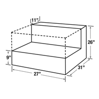 Jobox By Crescent 482000 Steel Fuel Transfer Tank, Steel, 48 gal. Capacity, White