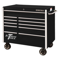 Extreme Tools RX412511RCBK RX Series Rolling Tool Cabinet, 11 Drawers, 41-1/2" W x 25-1/2" D x 40-1/2" H, Black