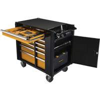 Gearwrench 83169 Powered Tool Cart, 11 Drawers, 42-1/2" W x 24-7/16" D x 41" H, Black/Orange