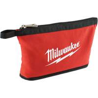 Milwaukee 48-22-8180 Zipper Pouch, Canvas, 1 Pockets, Black/Red