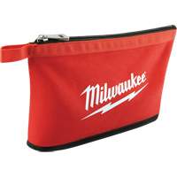 Milwaukee 48-22-8193 Coloured Zippered Pouches - Set of 3, Canvas, 3 Pockets, Black/Red