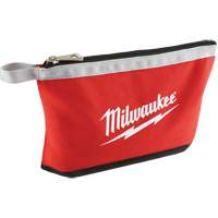 Milwaukee 48-22-8193 Coloured Zippered Pouches - Set of 3, Canvas, 3 Pockets, Black/Red