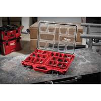 Packout™ Low-Profile Organizer, 16-2/5" W x 19-3/4" D x 2-1/2" H, Black/Red  TEQ858 | TENAQUIP