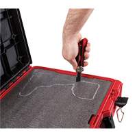 Milwaukee 48-22-8450 Packout Tool Case with Customizable Insert, 20-7/10" x 15-1/5" x 6-1/5", Black/Red