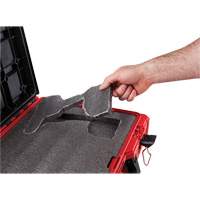 Milwaukee 48-22-8450 Packout Tool Case with Customizable Insert, 20-7/10" x 15-1/5" x 6-1/5", Black/Red