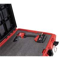 Milwaukee 48-22-8450 Packout Tool Case with Customizable Insert, 20-7/10" x 15-1/5" x 6-1/5", Black/Red