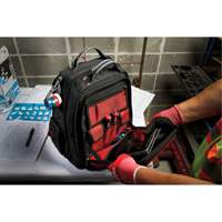 Packout™ Backpack, 15-3/4" L x 11-4/5" W, Black/Red, Ballistic  TEQ863 | TENAQUIP