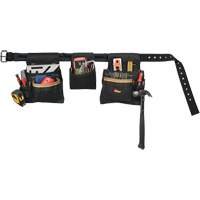 Kuny's AP-1649 Ceinture &agrave; outils combin&eacute;e de luxe, Polyester, Noir